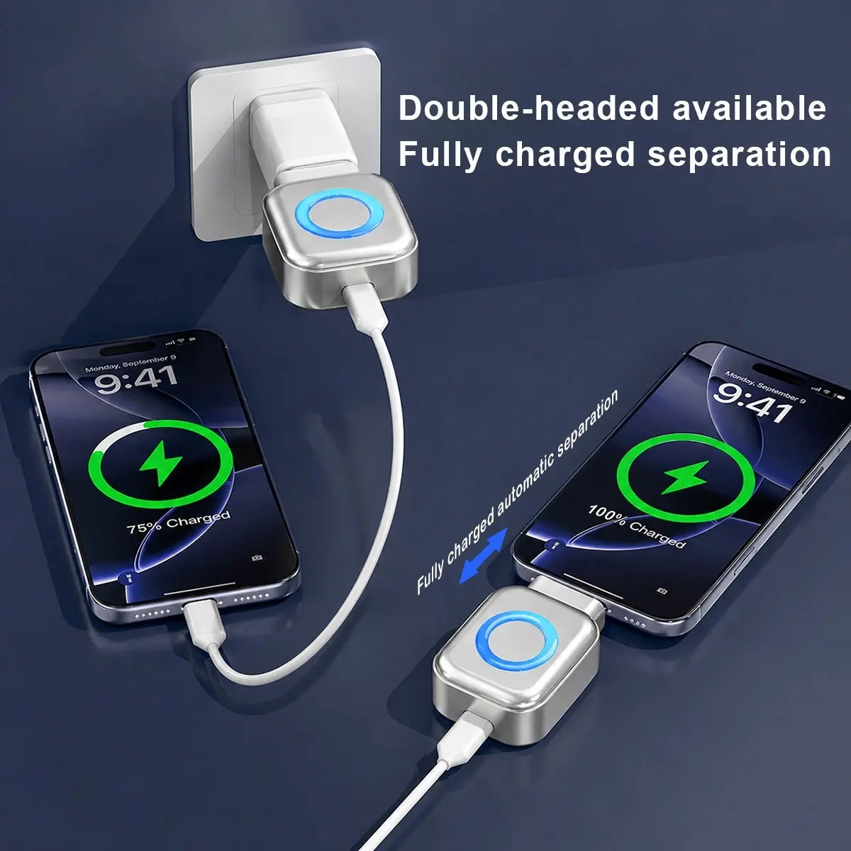Smart Auto Stop Charging Adapter 140W – AI Powered Overcharge Protection Charger with Automatic Cut-Off, Universal USB Fast Charging Safety Plug for Phone, Tablet & Electronics