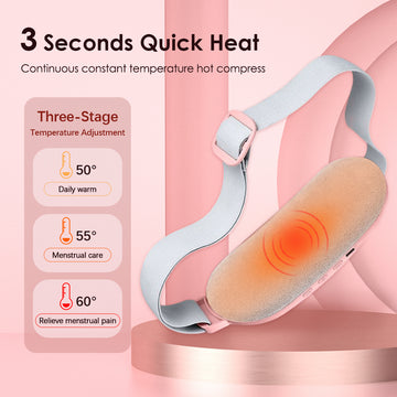 Menstrual Heating Pad - Smart Warm Belt, Electric Period Cramp Massager, Vibrating Heating Waist Belt with Adjustable Temperature and Massage Modes - Quick Relief from Menstrual Discomfort