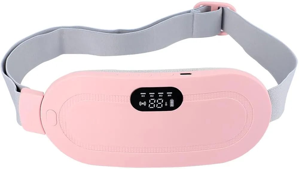 Menstrual Heating Pad - Smart Warm Belt, Electric Period Cramp Massager, Vibrating Heating Waist Belt with Adjustable Temperature and Massage Modes - Quick Relief from Menstrual Discomfort