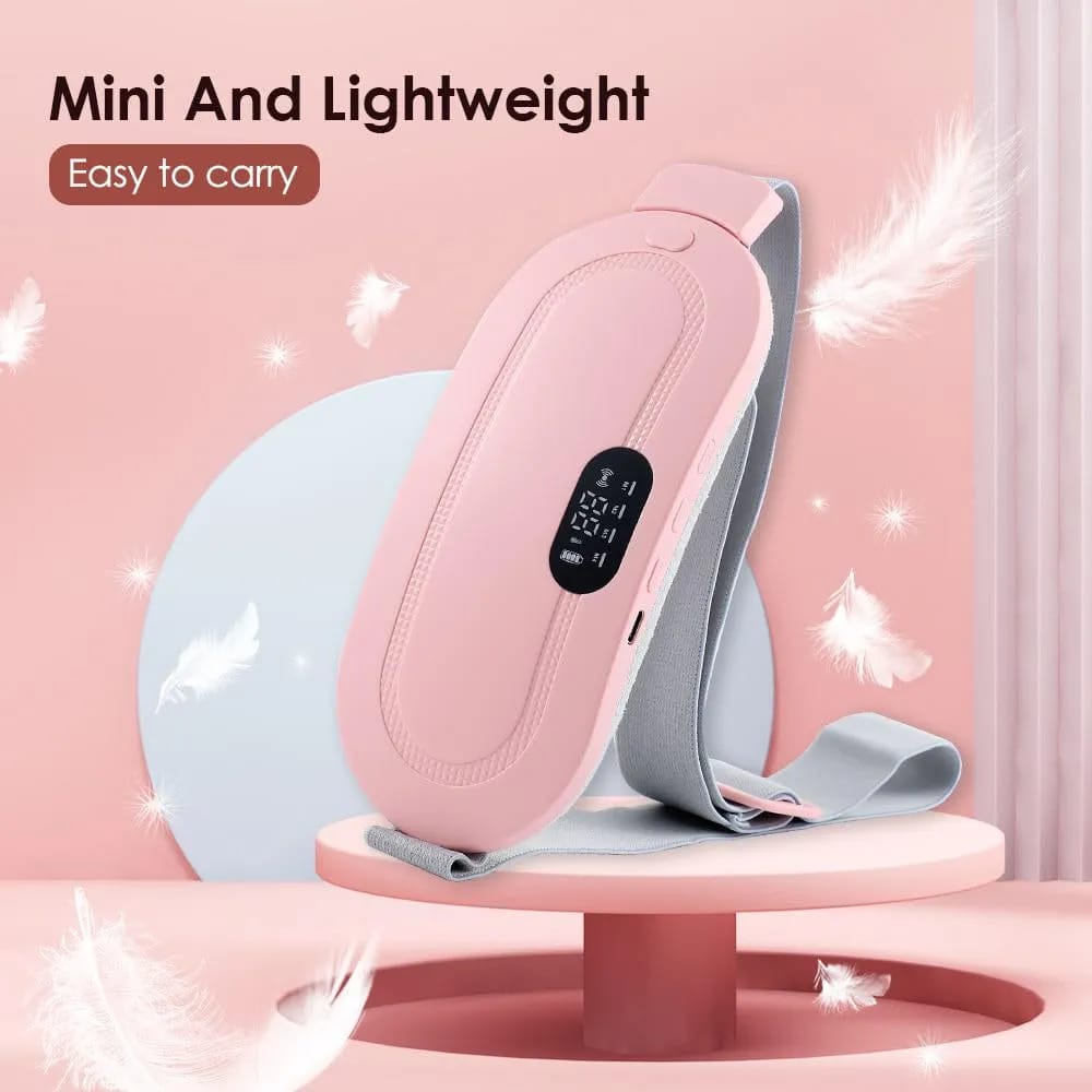 Menstrual Heating Pad - Smart Warm Belt, Electric Period Cramp Massager, Vibrating Heating Waist Belt with Adjustable Temperature and Massage Modes - Quick Relief from Menstrual Discomfort