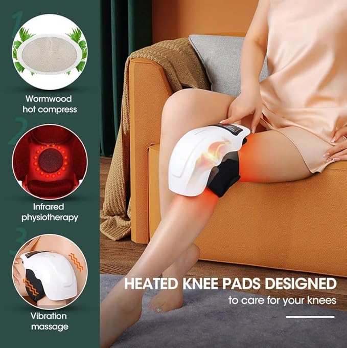 Intelligent Home Use Electric Intelligent Kneading Heating Knee Massager Rechargeable Pain Relief Infrared Laser Vibration Knee Massager